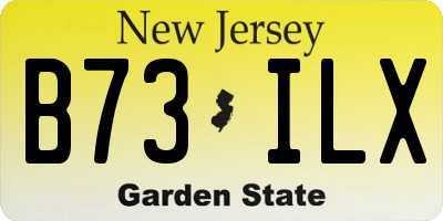 NJ license plate B73ILX