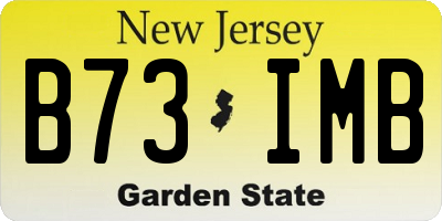 NJ license plate B73IMB
