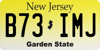 NJ license plate B73IMJ