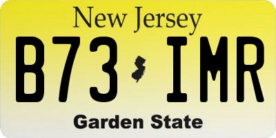 NJ license plate B73IMR
