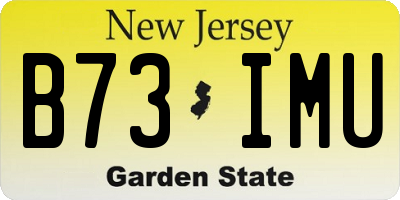 NJ license plate B73IMU