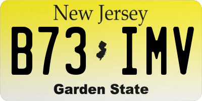 NJ license plate B73IMV