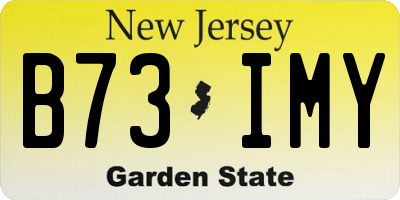 NJ license plate B73IMY