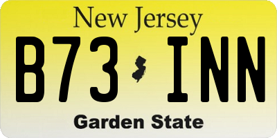 NJ license plate B73INN