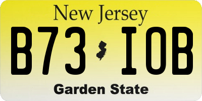 NJ license plate B73IOB