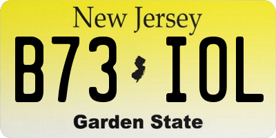 NJ license plate B73IOL
