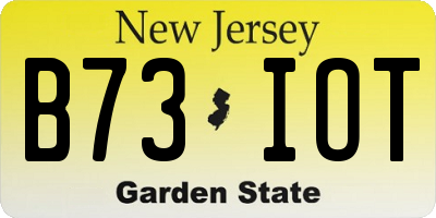 NJ license plate B73IOT