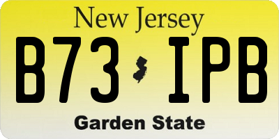 NJ license plate B73IPB
