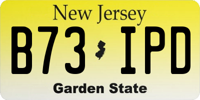 NJ license plate B73IPD