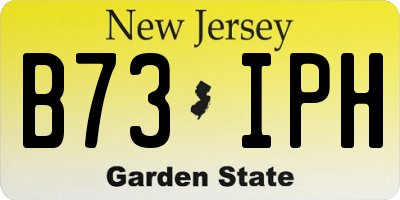NJ license plate B73IPH