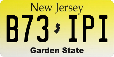 NJ license plate B73IPI
