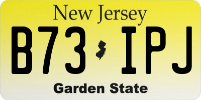 NJ license plate B73IPJ