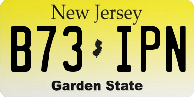 NJ license plate B73IPN