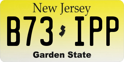 NJ license plate B73IPP
