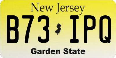 NJ license plate B73IPQ