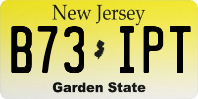 NJ license plate B73IPT