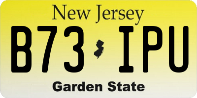 NJ license plate B73IPU