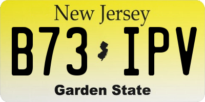 NJ license plate B73IPV
