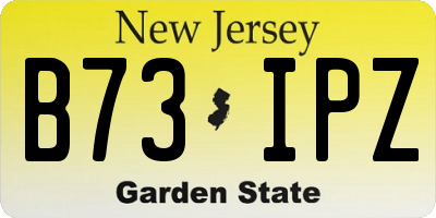 NJ license plate B73IPZ