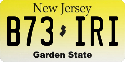 NJ license plate B73IRI