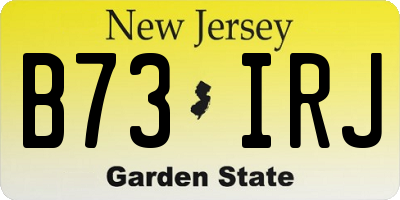 NJ license plate B73IRJ