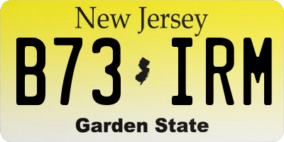 NJ license plate B73IRM