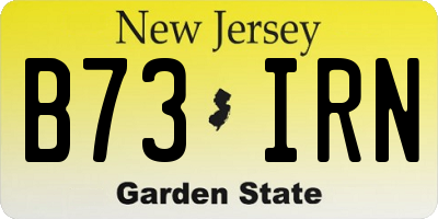 NJ license plate B73IRN
