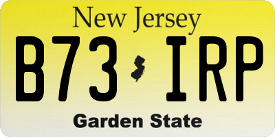 NJ license plate B73IRP