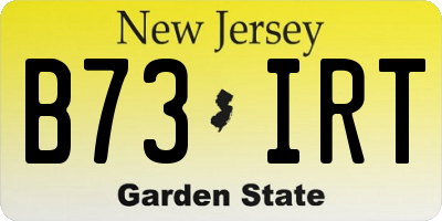 NJ license plate B73IRT