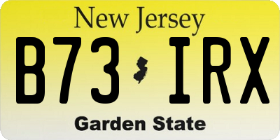 NJ license plate B73IRX