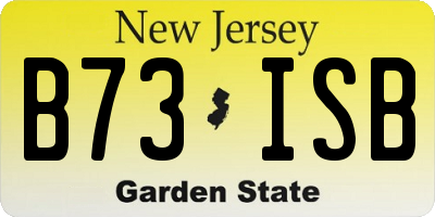 NJ license plate B73ISB