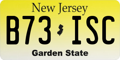 NJ license plate B73ISC