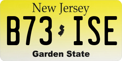 NJ license plate B73ISE