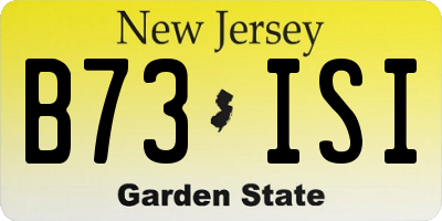 NJ license plate B73ISI