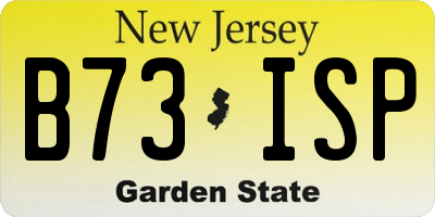 NJ license plate B73ISP