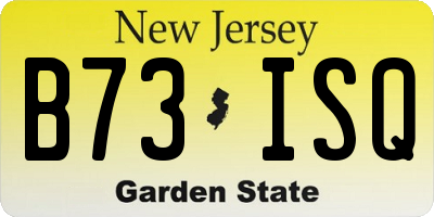 NJ license plate B73ISQ