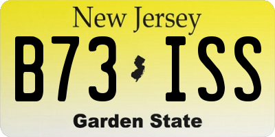 NJ license plate B73ISS