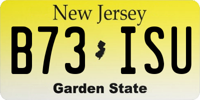 NJ license plate B73ISU