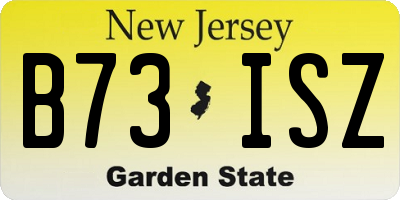 NJ license plate B73ISZ