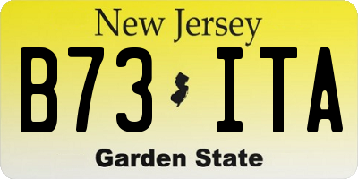 NJ license plate B73ITA