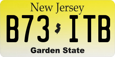 NJ license plate B73ITB