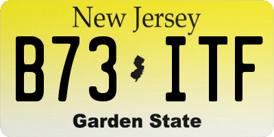NJ license plate B73ITF