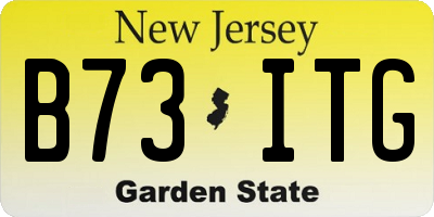 NJ license plate B73ITG