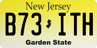 NJ license plate B73ITH