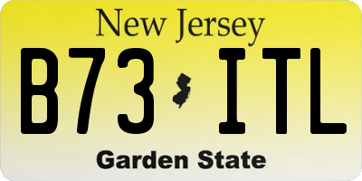 NJ license plate B73ITL