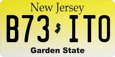 NJ license plate B73ITO