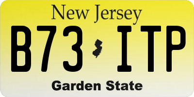 NJ license plate B73ITP