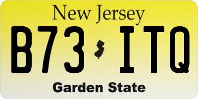NJ license plate B73ITQ