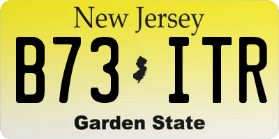 NJ license plate B73ITR