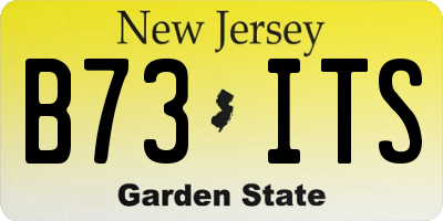 NJ license plate B73ITS